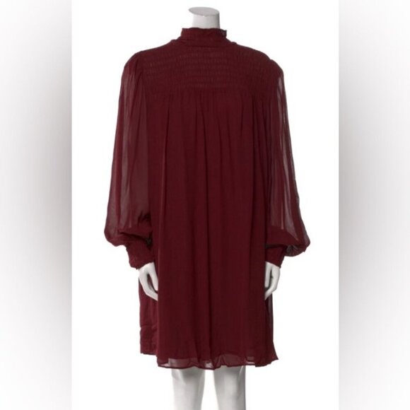 Reformation Branded Es Turtleneck Trendy Lightweight Plus Plum Midi dress 2X - Picture 2 of 6